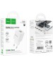 СЗУ HOCO (6942007630276) C147A 1USB+1Type-C 3.0A PD 20W+QC3.0 , White