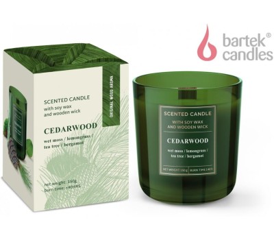 Свеча BARTEK Древесина (WOOD) 150гр в стакане