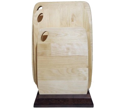 РОССИЯ 375225 Набор разделочных досок 1,8 см, массив березы, 3 шт: 18х25, 22х32, 25х35 см, покрыты маслом