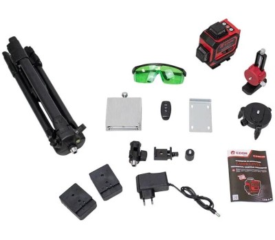 Лазерный уровень EDON CLL 4D/40FW combo черный/красный 37650