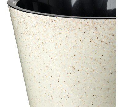 Горшок цветочный HOMVER Pepper D160мм, 1,6л с дренажной вставкой (светло-бежевый) 221606425/01