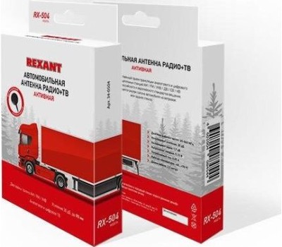 REXANT Антенна автомобильная внутрисалонная (радио + ТВ), активная, модель RX-504
