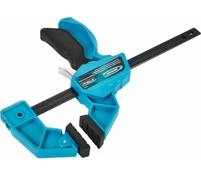 Струбцина GROSS Струбцина реечная, быстрозажимная, пистолетного типа, пошаговый механизм, пластиковый корпус, 150 мм 20700