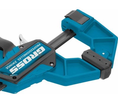 Струбцина GROSS Струбцина реечная, быстрозажимная, пистолетного типа, пошаговый механизм, пластиковый корпус, 150 мм 20700