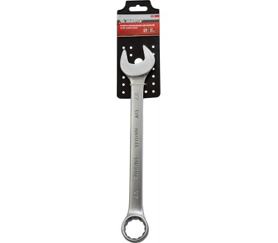 Комбинированный ключ MATRIX Ключ комбинированный, 27 мм, CrV, матовый хром 15120