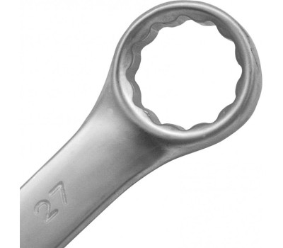 Комбинированный ключ MATRIX Ключ комбинированный, 27 мм, CrV, матовый хром 15120