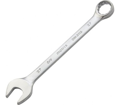 Комбинированный ключ MATRIX Ключ комбинированный, 27 мм, CrV, матовый хром 15120