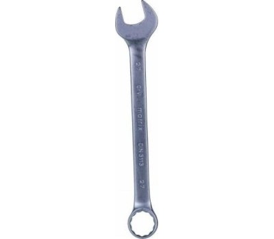 Комбинированный ключ MATRIX Ключ комбинированный, 27 мм, CrV, матовый хром 15120