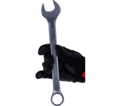 Комбинированный ключ MATRIX Ключ комбинированный, 27 мм, CrV, матовый хром 15120