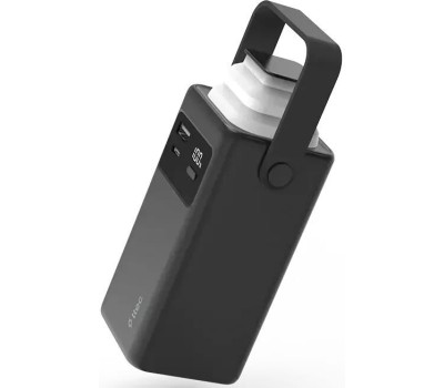 TTEC Внешний аккумулятор ReCharger Extreme LCD 20.000mAh PD Powerbank 20W со встроенными кабелями USB-C/Lightning и ручкой для переноса. Цвет: черный