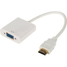 Переходник REXANT (17-6934) Переходник штекер HDMI - гнездо VGA провод + 3.5мм с питанием белый