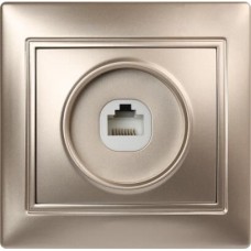 Розетка SMARTBUY (SBE-01c-S1-PH) Венера, 1-местная, шампань