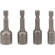 KRANZ (KR-92-0408) набор ключей-насадок магнитных 6/8/10/13х48 мм с шестигранной головкой