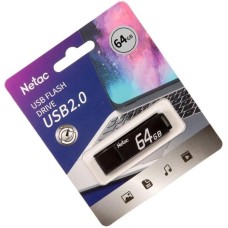 NETAC Флеш Диск 64GB U351 NT03U351N-064G-20BK USB2.0 черный