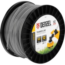 DENZEL Леска для триммера двухкомпонентная квадрат, 4,0мм х 62м, на DIN катушке EXTRA CORD 96821