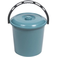 Ведро VIOLET 10л с крышкой (бирюзово-синий) 21055