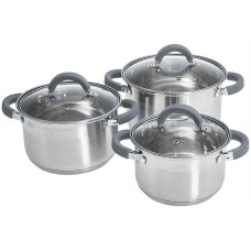 Набор кастрюль WEBBER BE-625/6 (2,2л,3,0л,4,0л)