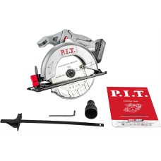 Пила циркулярная аккумуляторная P.I.T. Пила циркулярная аккум. PKS20H-165A SOLO (20В, диск 165мм, пропил 52мм, 4300об/мин, накл.45°)