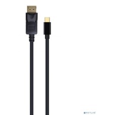 Cablexpert CCP-mDP2-6 Кабель miniDP<->DP , 20M/20M, v.1.2, 4K, 1.8м, черный, позол.разъемы, пакет