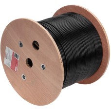 REXANT Кабель витая пара U/UTP, CAT 6, PE, 4PR, 23AWG, OUTDOOR, SOLID, черный, 305м