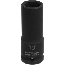 STELS Головка ударная удлиненная шестигранная, 18 мм, 1/2, CrMo 13945