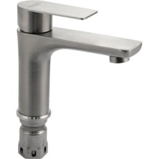 МАГНУС - Смеситель для раковины, литой корпус, из нержавеющей стали марки SUS 304, цвет САТИН. 9446