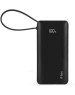 TTEC Внешний аккумулятор ReCharger LCD 10000mAh PD 20W Powerbank USB-C&USB-A со встроенным кабелем USB-C. Цвет: черный