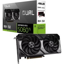 ASUS Видеокарта RTX5060Ti DUAL 8GB GDDR7 128bit 3xDP HDMI 2FAN RTL (DUAL-RTX5060TI-8G)