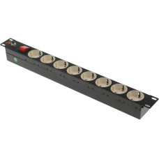 LANMASTER Блок распределения питания LAN-EP19-8P/S гор.размещ. 8xSchuko базовые 10A без вилки