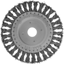 MATRIX Щетка для УШМ 150 мм, посадка 22.2 мм, плоская, крученая проволока 0.5 мм 74634