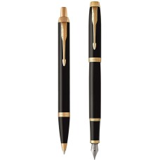 PARKER Набор ручек IM Core FK221 (2093216) Black GT M сталь нержавеющая подар.кор. ручка перьевая, ручка шариковая