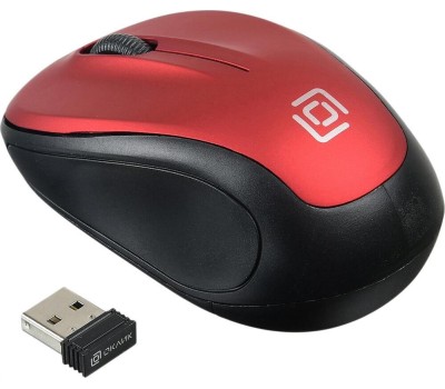 Мышь ОКЛИК 665MW черный/красный оптическая (1000dpi) беспроводная USB (3but)
