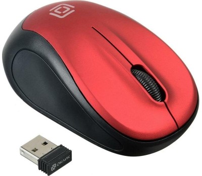 Мышь ОКЛИК 665MW черный/красный оптическая (1000dpi) беспроводная USB (3but)