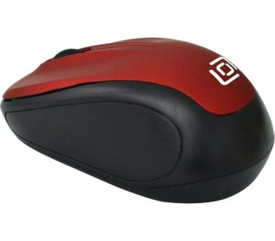 Мышь ОКЛИК 665MW черный/красный оптическая (1000dpi) беспроводная USB (3but)
