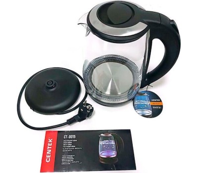 Чайник электрический CENTEK CT-0015 (2л. стекло)