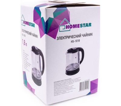 Чайник HOMESTAR HS-1018 (1,8 л. стекло)