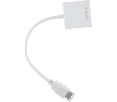 Переходник REXANT (17-6934) Переходник штекер HDMI - гнездо VGA провод + 3.5мм с питанием белый