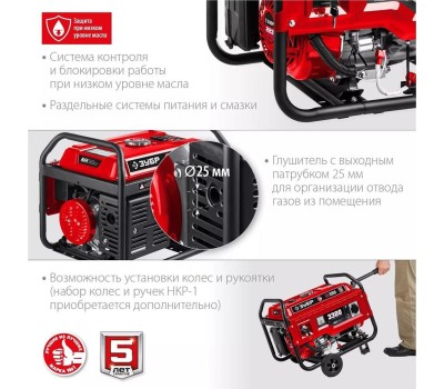 Генератор бензиновый ЗУБР СБ-3300Е Генератор бензиновый
