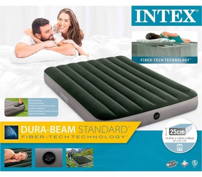 Матрас надувной INTEX Матрас надувной 1.37 m x1.91 m x25 cm в комплекте со встроенным ножным насосом ( Арт. 64762)