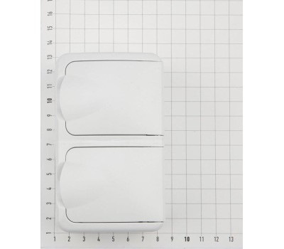 KRANZ (KR-78-0607) БЛОК ГОРИЗОНТАЛЬНЫЙ 2 РОЗЕТКИ (КЕРАМИКА) MINI OG IP54 С ЗАЗЕМЛЕНИЕМ, О/У, БЕЛЫЙ