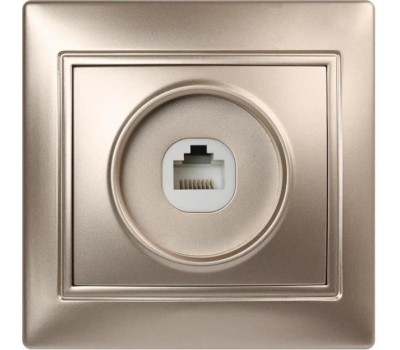 Розетка SMARTBUY (SBE-01c-S1-PH) Венера, 1-местная, шампань