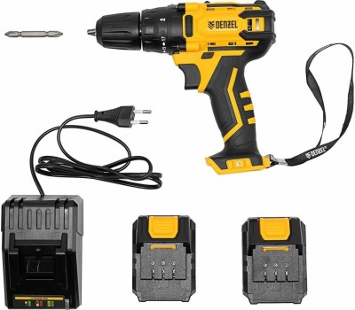 Дрель аккумуляторная DENZEL CDL-18-02BM Дрель-шуруповерт аккумуляторная , LI-ION, 18 В, 2 аккумулятор 26116