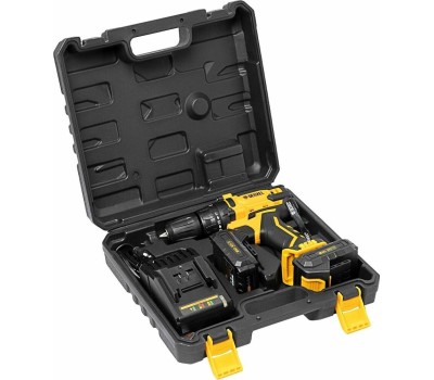 Дрель аккумуляторная DENZEL CDL-18-02BM Дрель-шуруповерт аккумуляторная , LI-ION, 18 В, 2 аккумулятор 26116