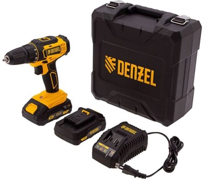 Дрель аккумуляторная DENZEL CDL-18-02BM Дрель-шуруповерт аккумуляторная , LI-ION, 18 В, 2 аккумулятор 26116
