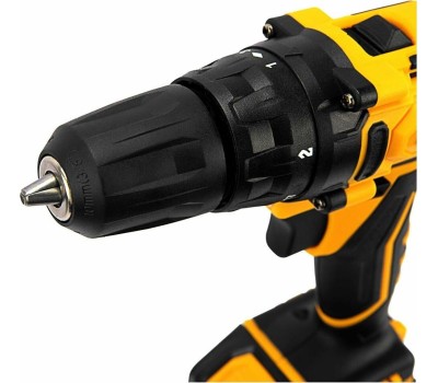 Дрель аккумуляторная DENZEL CDL-18-02BM Дрель-шуруповерт аккумуляторная , LI-ION, 18 В, 2 аккумулятор 26116
