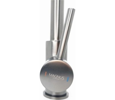 Смеситель для кухни MAGNUS 8247 Смеситель кухонный ГРАФИТ, шаровый, с двойным выпуском воды для фильтра, материал латунь