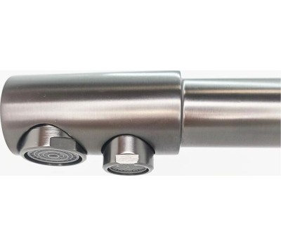 Смеситель для кухни MAGNUS 8247 Смеситель кухонный ГРАФИТ, шаровый, с двойным выпуском воды для фильтра, материал латунь