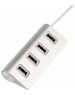 REXANT Разветвитель 4 USB-port серебристый
