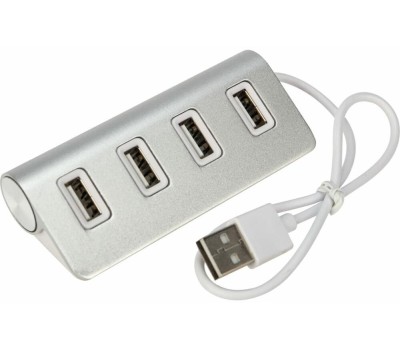 REXANT Разветвитель 4 USB-port серебристый