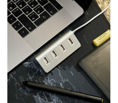 REXANT Разветвитель 4 USB-port серебристый